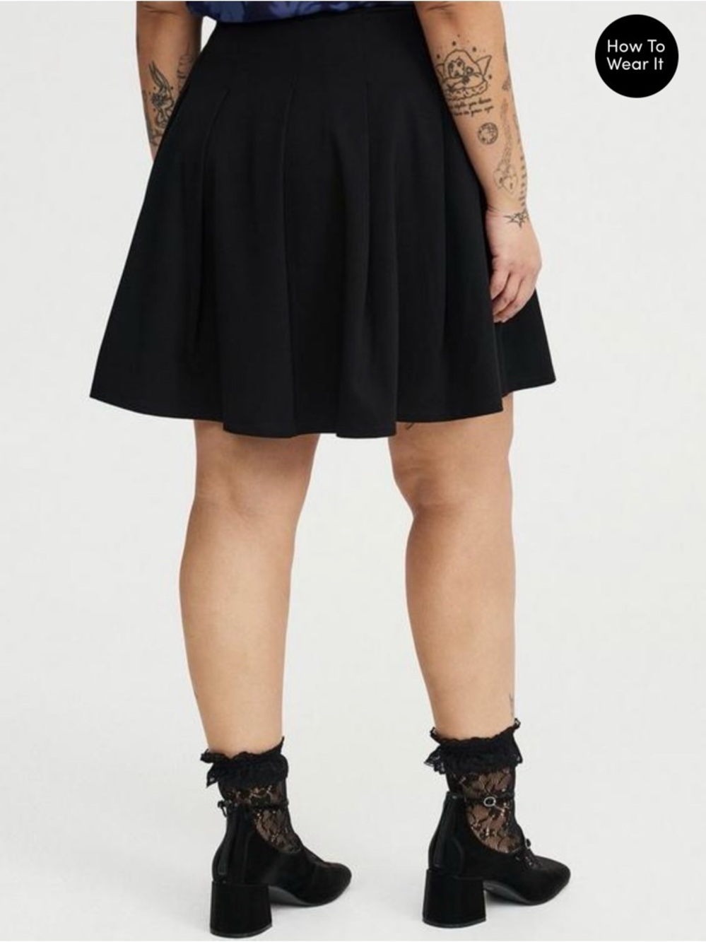 Black Pleated Mini Skirt - Picture 6 of 10